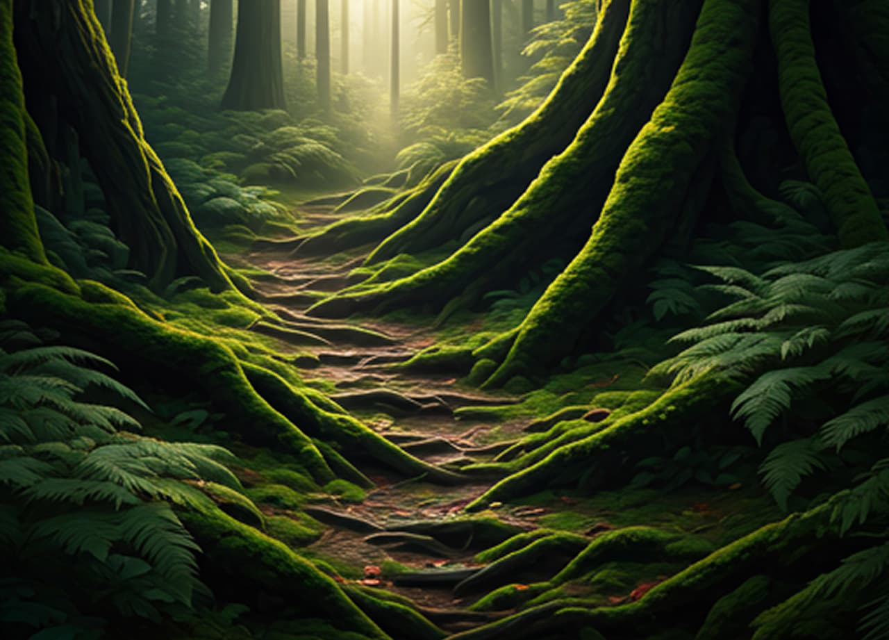 Deep forest landscape
